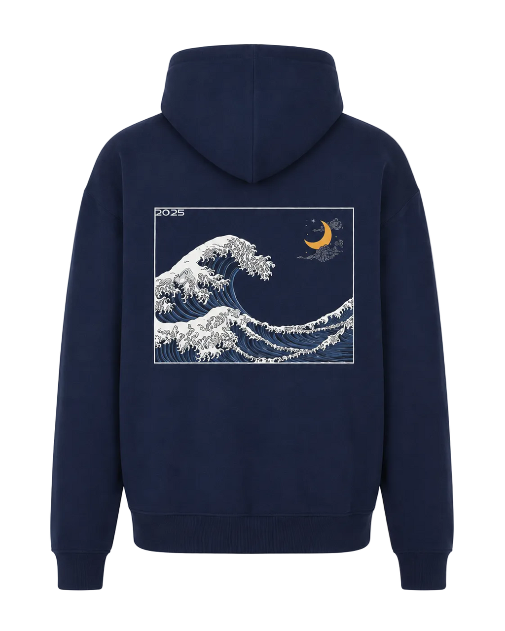 CRFTD Great Wave Hoodie – Navy - Medium