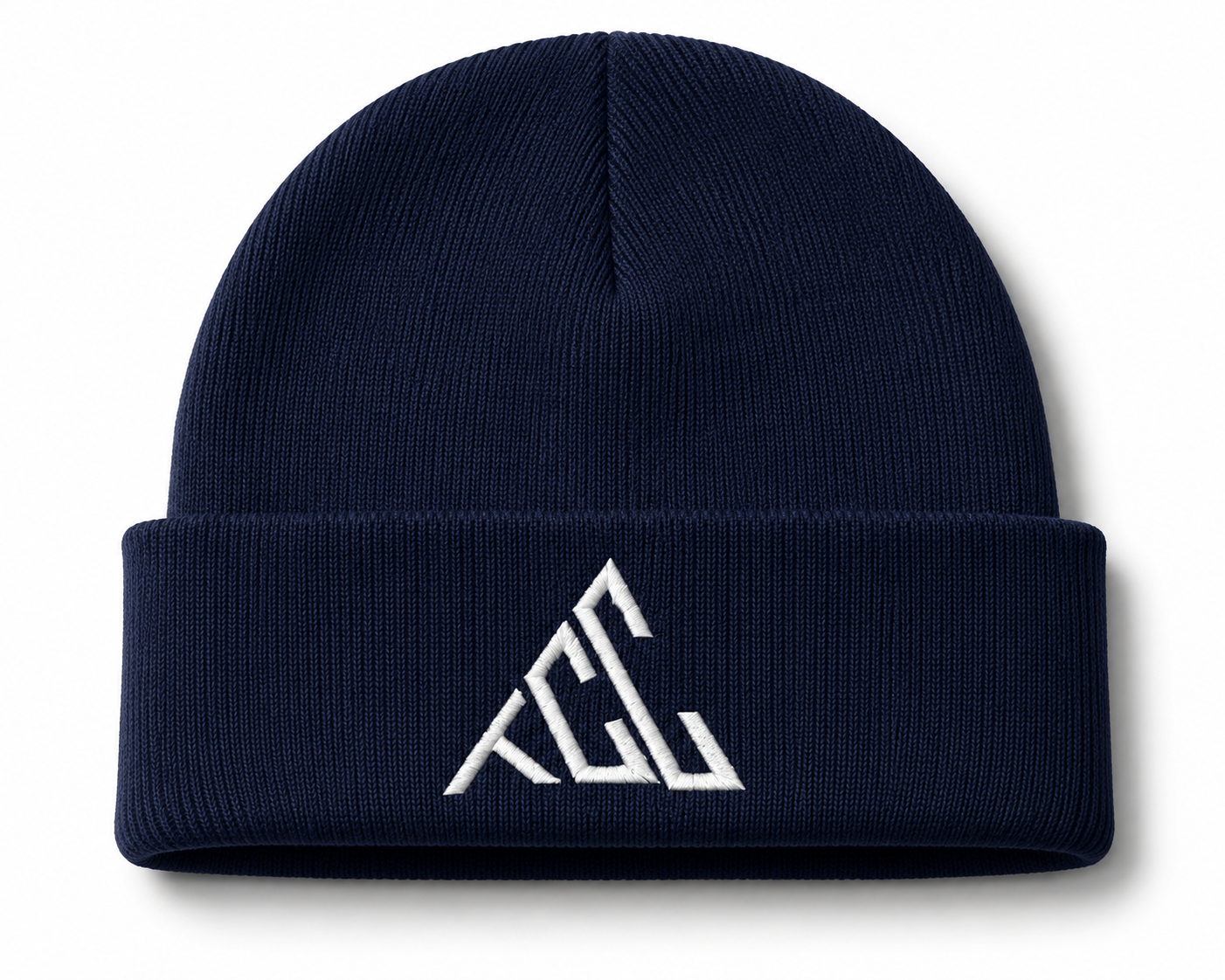 TCC Beanie – Navy / White Triangle Logo