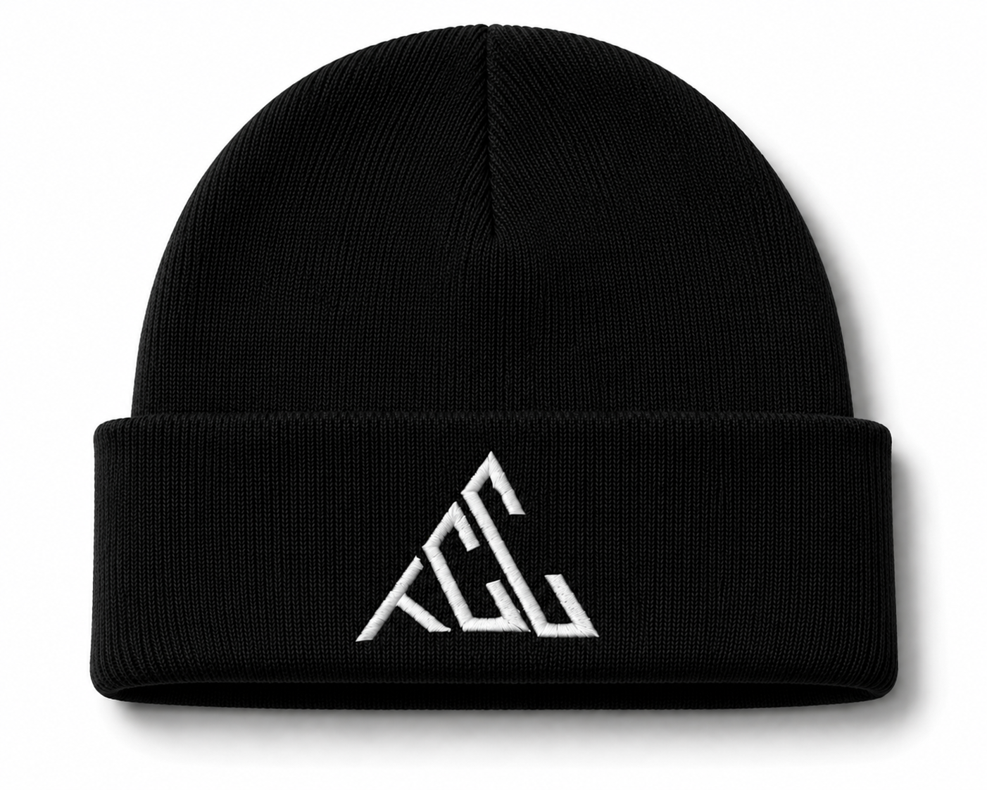 TCC Beanie – Black / White Triangle Logo